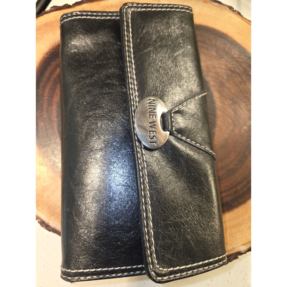 Vintage‎ 90s Nine West& Co by Nine West Long Trifold Wallet Checkbook Y2K - Picture 9 of 12